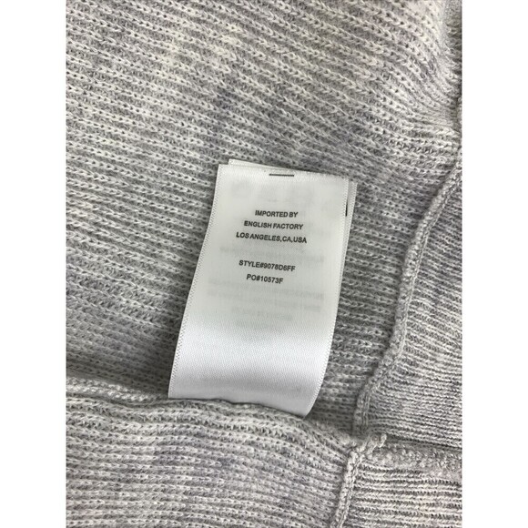 Modern Citizen Long Sleeve Sweater Dress Gray Bodycon Tie Waist Midi Ribbed Med - Picture 13 of 15